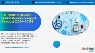 UAE Medical Devices Market Research Report: Forecast (2024-2030)