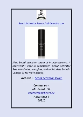 beard activator serum