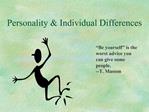 Personality Individual Differences