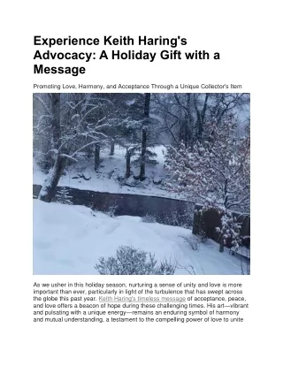 Experience Keith Haring's Advocacy A Holiday Gift with a Message K Haring