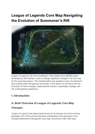 League of Legends Core Map Navigating the Evolution of Summoner’s Rift