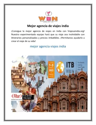 Mejor agencia de viajes india