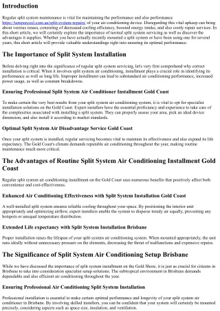 Comprehending the Significance of Regular Split System Maintenance