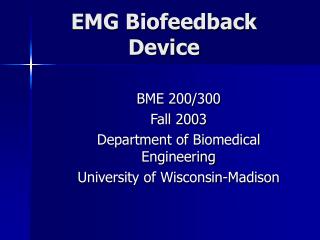 EMG Biofeedback Device