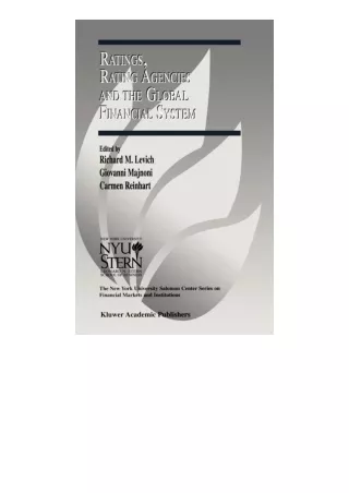 free read (✔️pdf❤️) Ratings Rating Agencies and the Global Financial System The