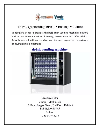 Thirst-Quenching Drink Vending Machine