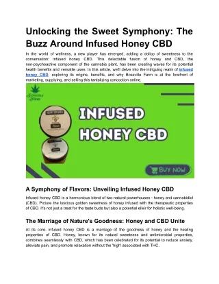 Unlocking the Sweet Symphony_ The Buzz Around Infused Honey CBD