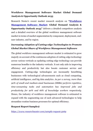Workforce Management Software Market Global Demand Analysis & Opportunity