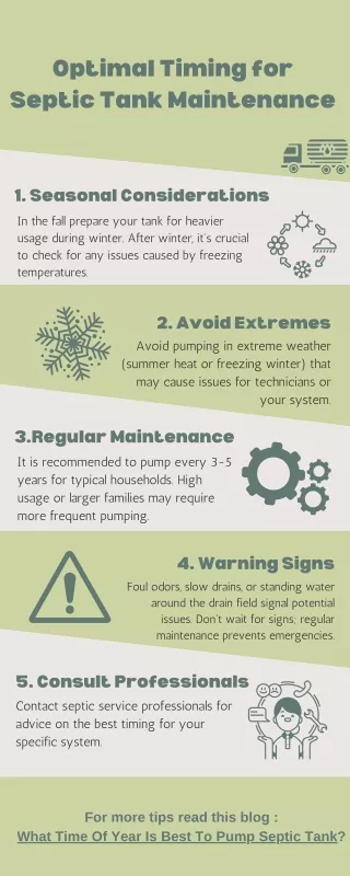 Optimal Timing for Septic Tank Maintenance