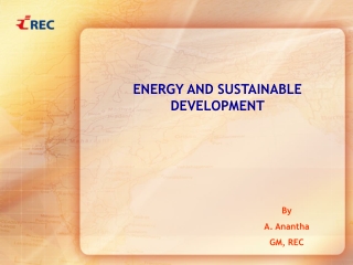 ENERGY AND SUSTAINABLE DEVELOPMENT