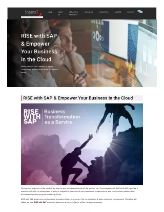 RISE with SAP & Empower Your Business in the Cloud