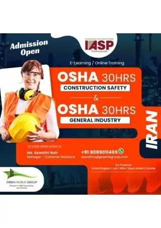 Learn More HSE Technics and Updated Course Structure - OSHA 30 Hours with Green World Group