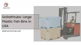 Goliathtubs Large Plastic Fish Bins in  USA