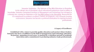 Inmantec Institution - The Epitome of Top BBA Education in Ghaziabad