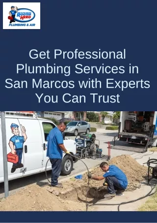 Get Professional Plumbing Services in San Marcos with Experts You Can Trust