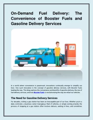 On-Demand Fuel Delivery_ The Convenience of Booster Fuels and Gasoline Delivery Services