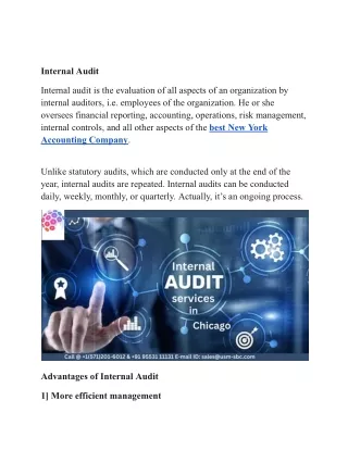 Advantages and Limitations of Internal Audit