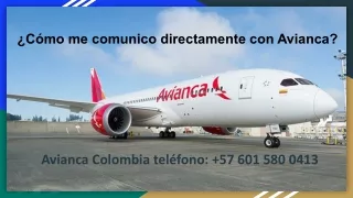 Como Me Comunico Directamente Con Avianca