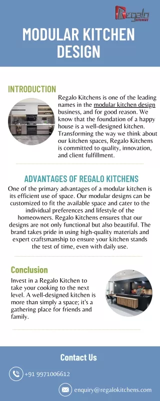 Modular Kitchen Design | Regalo Kitchens