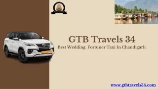 "GTB Travels: Elevate Your Wedding with 34 Luxury Cars in Chandigarh!"