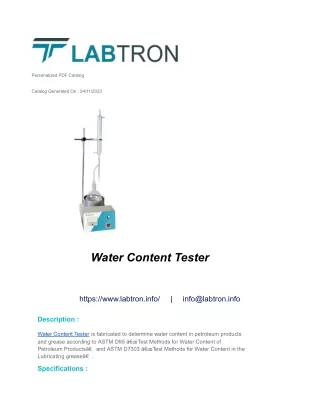 Water Content Tester