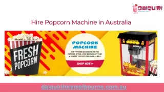 Hire Popcorn Machine in Australia