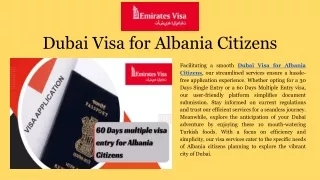 Dubai Visa for Albania Citizens