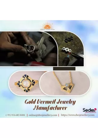 Gold Vermeil Jewelry Manufacturer from Jaipur