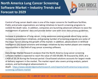 North America Lung Cancer Screening Software Market – Industry Trends and Forecast to 2029