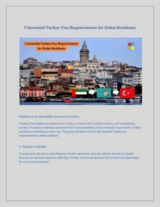5 Essential Turkey Visa Requirements for Dubai Residents