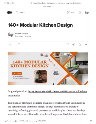 140  Modular Kitchen Design