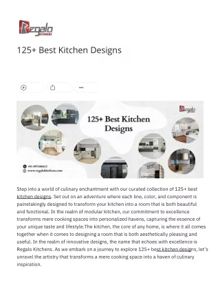 125  Best Kitchen Designs