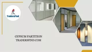 Gypsum Partition Works in UAE - TradersFind