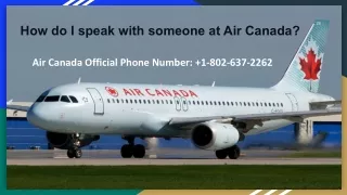 How do I speak with someone at Air Canada