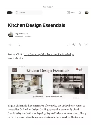 Kitchen Design Essentials