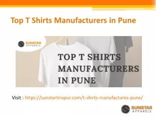 Top T Shirts Manufacturers in Pune