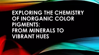 Inorganic Color Pigments Market(ppt)