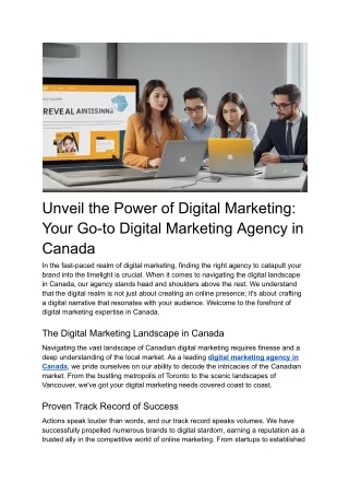 digital marketing agency in Canada