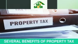 Several Benefits of Property Tax