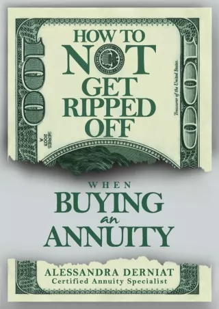 $PDF$/READ/DOWNLOAD How To Not Get Ripped Off when Buying an Annuity