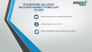 Pulmonary Dilation Balloon Market Opportunities 2030