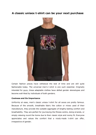 classic unisex crewneck t-shirts
