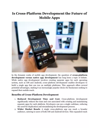 Is Cross-Platform Development the Future of Mobile Apps