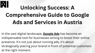 Unlocking Success A Comprehensive Guide to Google Ads and Services in Austria