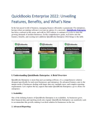 QuickBooks Enterprise 2022