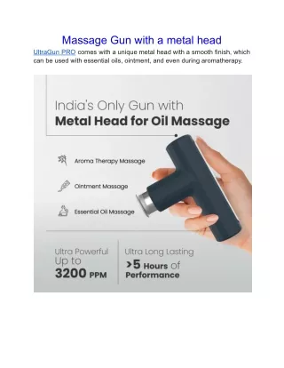 UltraGunPRO_Massage Gun with a metal head