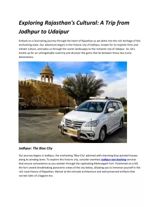 Exploring Rajasthan