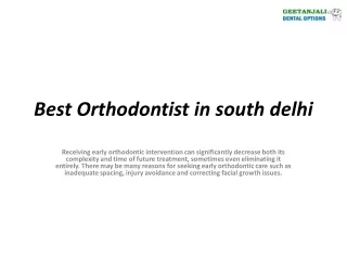 Best Orthodontist in south delhi