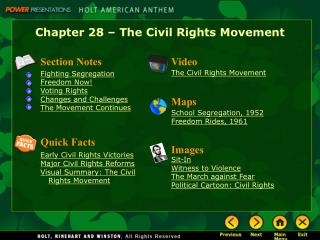 Chapter 28 – The Civil Rights Movement
