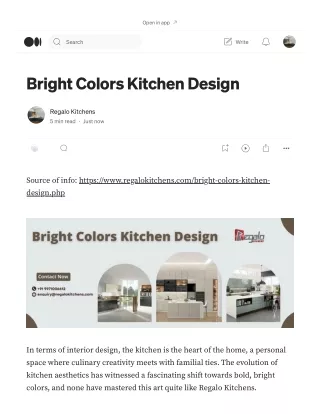 Bright Colors Kitchen Design